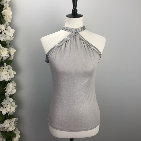 INC International Concepts Tops - 3/$18 INC International Metallic Choker Halter Top